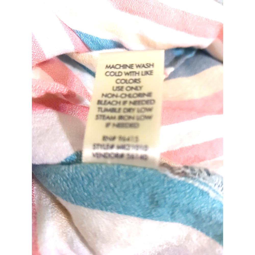 B K E Eased Women's Long Sleeve Pullover Striped Shirt Size Small Pink Blue - Picture 7 of 8
